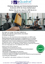 STK & Wartung fr Defibrillator