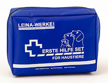 LEINA - Erste-Hilfe-Set fr Haustiere, Nylontasche, ROT