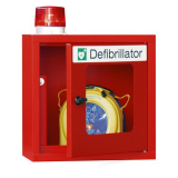 Wandschrank für AED, incl. akustischem und optischem Alarm ROT